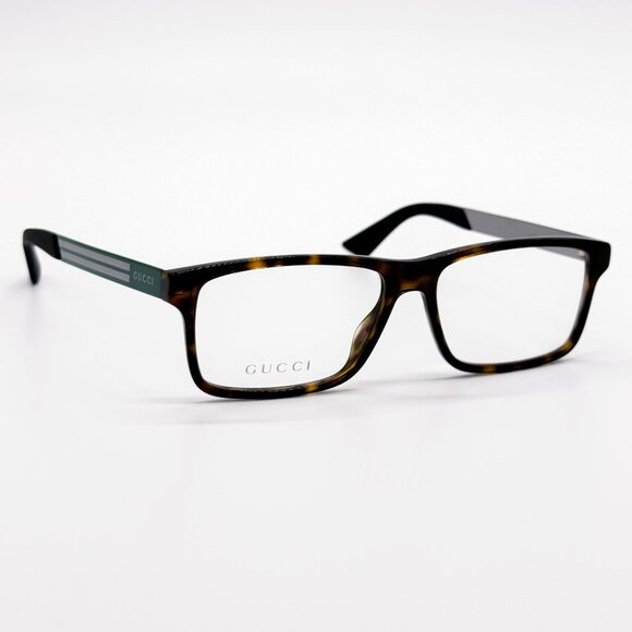 NEW GG0692O 002 GUCCI MEN HAVANA GREEN EYEGLASSES GUCCI - Picture 5 of 9